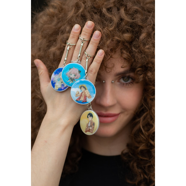 Брелок сувенирный "Дай пять Добру" с аниме (Леви)