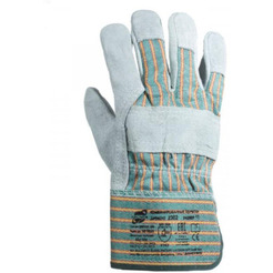 Перчатки спилковые Arcticus комбинированные подкладка флис, р-р 11, серый/зеленый, арт. 2302 р.11