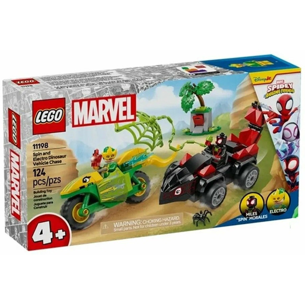 Конструктор LEGO Marvel Погоня Диногонщика Спина за Электро 11198