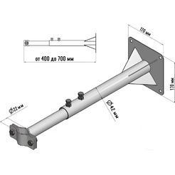 Кронштейн для мачт REXANT 34-0592