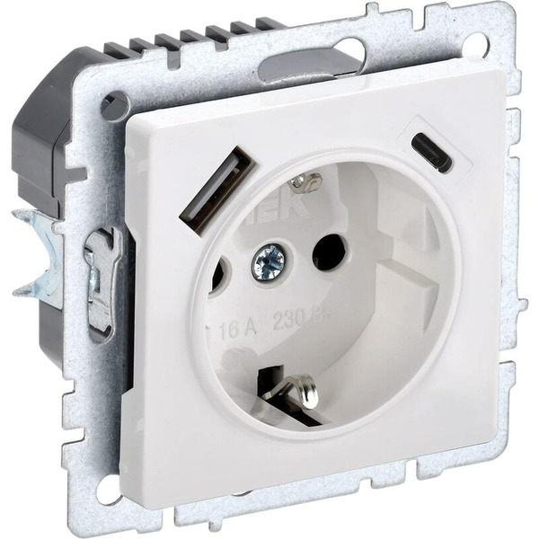 Розетка IEK Brite BR-R14-16-U22-018-K01