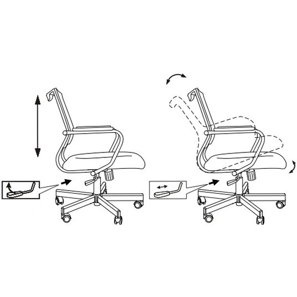 Кресло Бюрократ CH Balance-Low Elastic-102 TW-11 (черный)