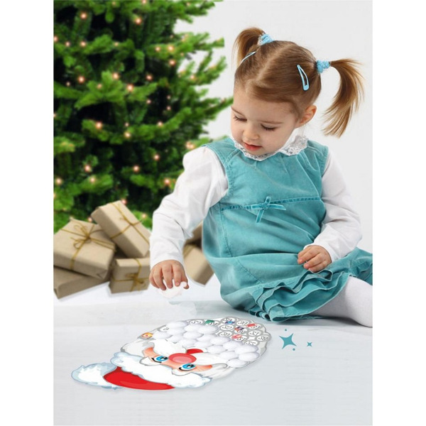 Адвент-календарь "Дед Мороз с бородой из ваты" WOODY 05575