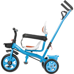 Трехколесный велосипед с ручкой NINO K98 (синий)