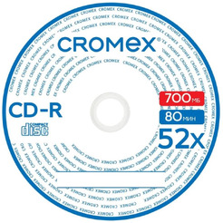 Диски CROMEX CD-R, 700 Mb, 52x, КОМПЛЕКТ 50 шт.