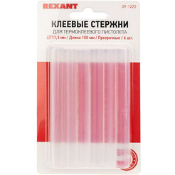 Клеевые стержни Rexant 09-1225 (6 шт, прозрачный)