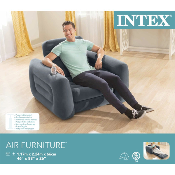 Надувное кресло-кровать Intex Pull-Out Chair 66551