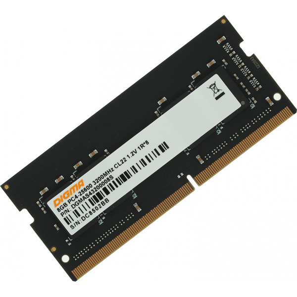 Оперативная память Digma 8ГБ DDR4 SODIMM 3200 МГц DGMAS43200008S