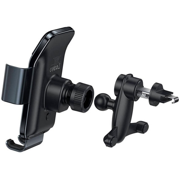 Автомобильный держатель Baseus SUZG000001 Smart Solar Power Wireless Car Mount Electric Holder Black