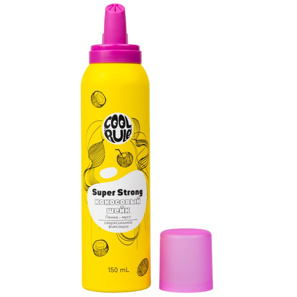 Пенка-мусс для укладки волос Cool Rule сверхсильной фиксации Кокосовый Шейк, 150 мл