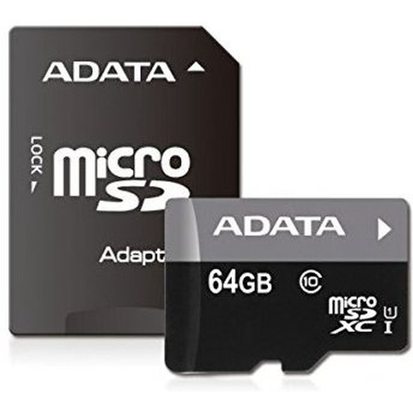 Карта памяти SDXC-micro 64GB ADATA AUSDX64GUICL10-RA1