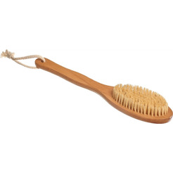 Щётка для сухого массажа из чайного дерева с щетиной кактуса с ручкой BRADEX KZ 1064