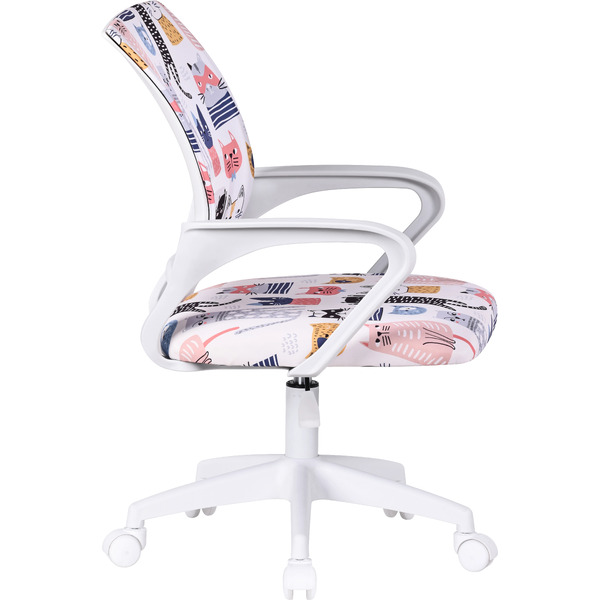 Детское компьютерное кресло DEFENDER Fiesta белый+принт Коты (64815)