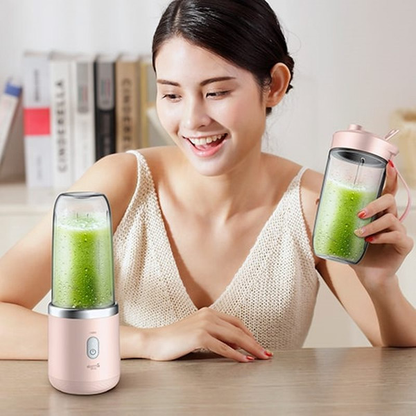 Портативный блендер Deerma DEM-NU05 (розовый)