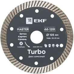 Отрезной диск алмазный EKF Turbo dd-125t