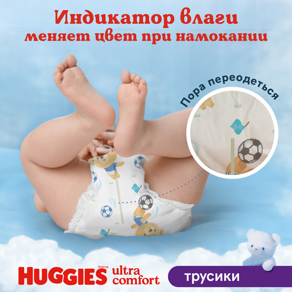 Детские одноразовые трусики-подгузники Huggies ULTRA COMFORT Box 6 Boy (15-25кг) 88шт.