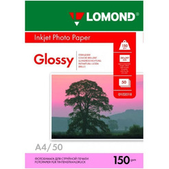 Фотобумага Lomond Глянцевая A4 150 г/кв.м. 50 листов (0102018)