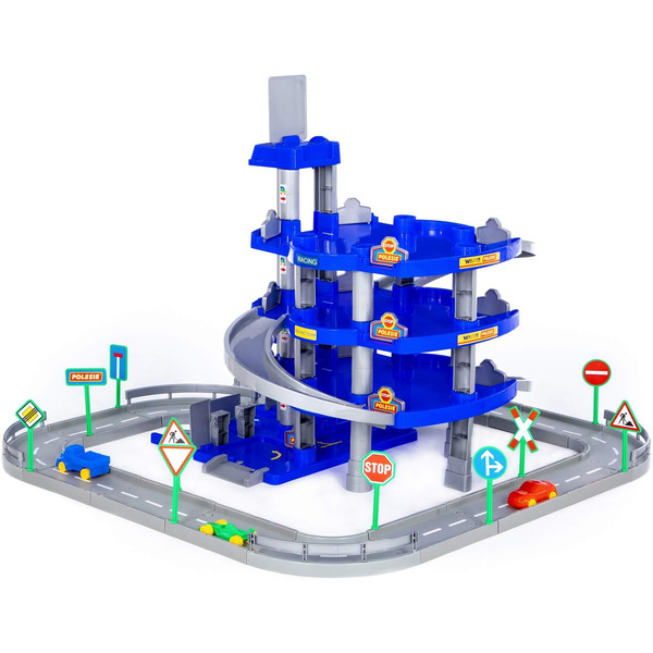 Паркинг Полесье Паркинг 4-уровневый с дорогой и автомобилями (синий) 44716
