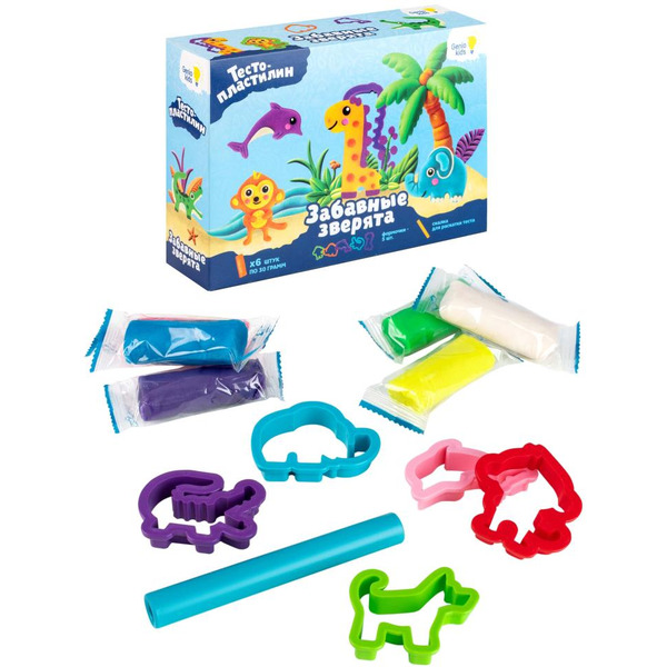 Набор для детской лепки GENIO KIDS-ART Забавные зверята TA2045