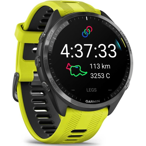 Умные часы Garmin Forerunner 965 (черный/желтый)