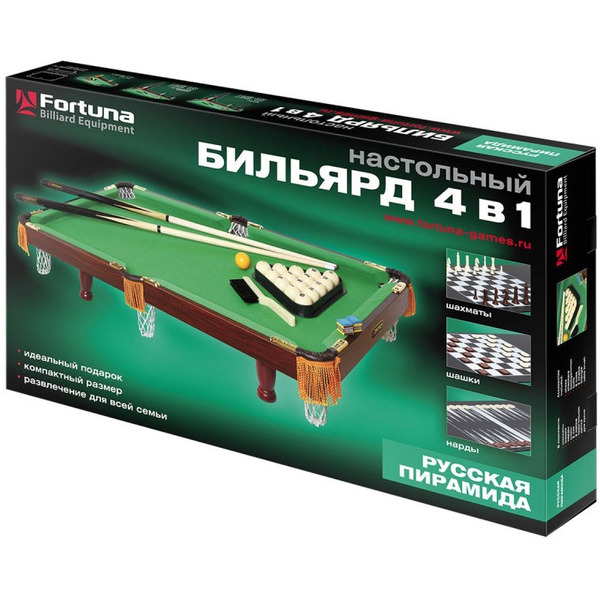 Бильярдный стол Fortuna Русская пирамида 3фт 4в1 07737