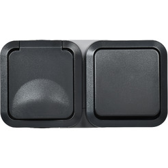 Розетка + выключатель IEK Tors TS-G10-6-55-V-K53