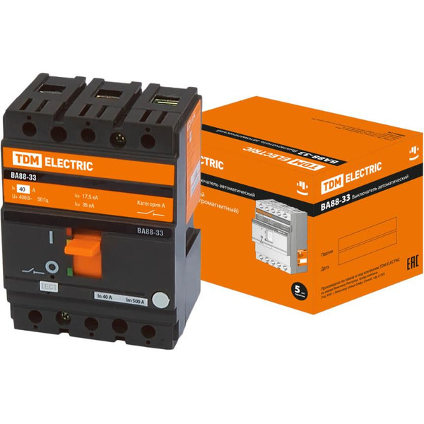 Выключатель автоматический TDM Electric ВА88-33 3Р 40А 35кА SQ0707-0028