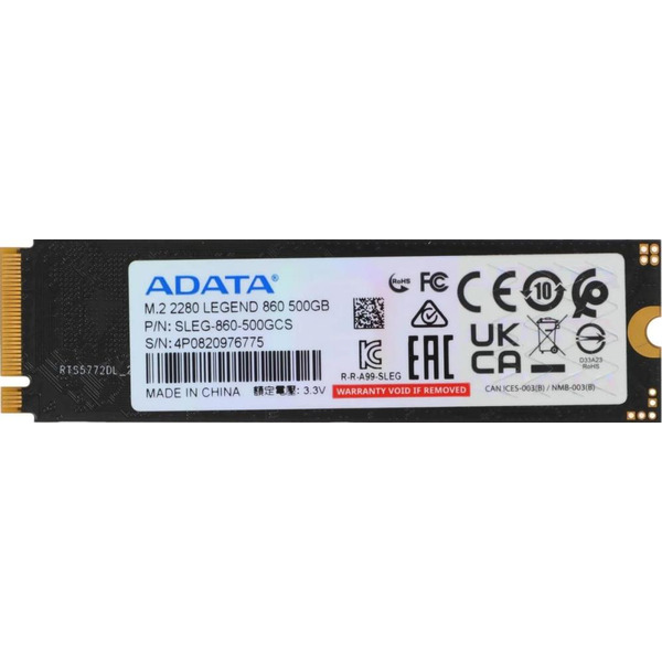 Накопитель SSD A-Data SLEG-860-500GCS