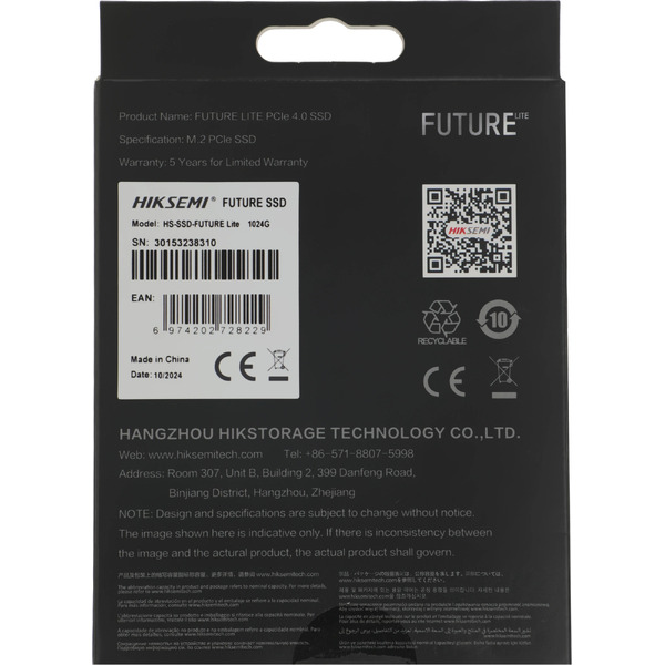 SSD Hikvision Future Lite 1TB HS-SSD-FUTURE Lite 1024G