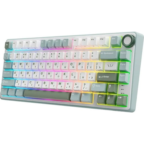 Клавиатура Royal Kludge R75 RGB Sky Cyan (RK Brown)
