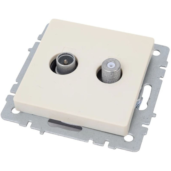 Розетка телевизионная IEK Brite РТВ/РСп12-БрКр