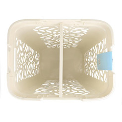 Корзина для белья с разделителем Полимербыт Leaves 60л 4348917