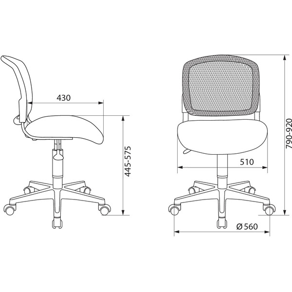 Кресло Бюрократ CH-296/DG/15-48