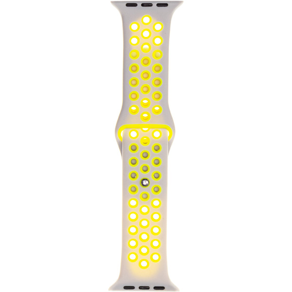 Ремешок Evolution Sport+ AW44-SP01 для Apple Watch 42/44 мм (cold silver/fluorescent yellow)