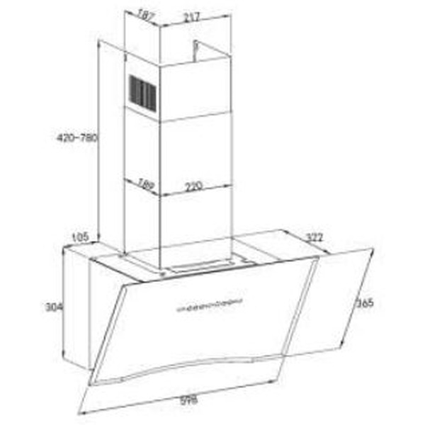 Кухонная вытяжка ZorG Polo 1080 60 BL (черный)