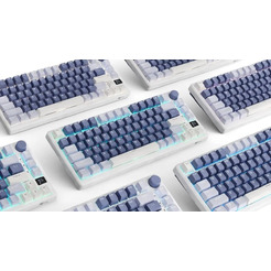 Клавиатура Royal Kludge RK-M75 (белый/синий, RK Silver)