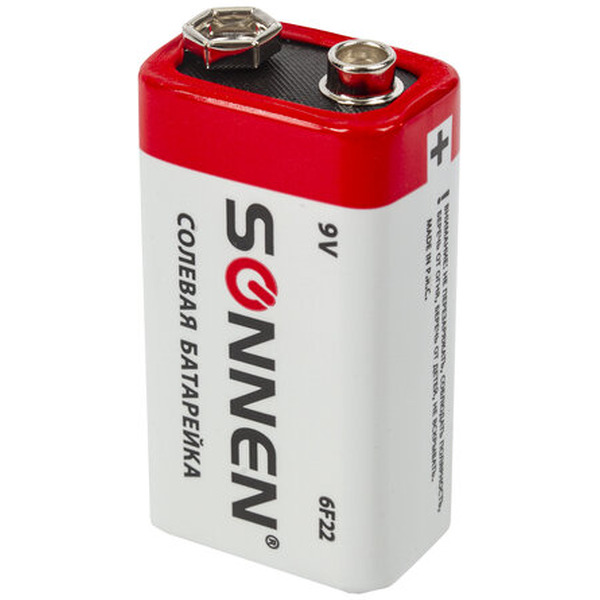 Батарейка Sonnen Крона 6F22 (9 В) солевая (1 шт)