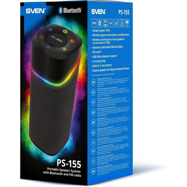Портативная беспроводная колонка SVEN PS-155