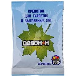 Порошок для биотуалетов, выгребных ям и септиков Девон 60H