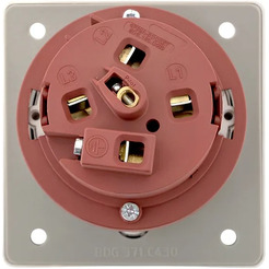 Розетка стационарная внутренняя угловая EKF 4342 3Р+РЕ 63А 380В IP67 PROxima