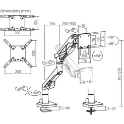 Кронштейн для монитора Ultramounts UM741BP