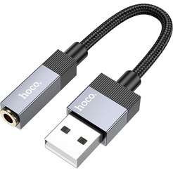 Кабель/переходник Hoco UPA32D USB на Jack 3.5 (черный)