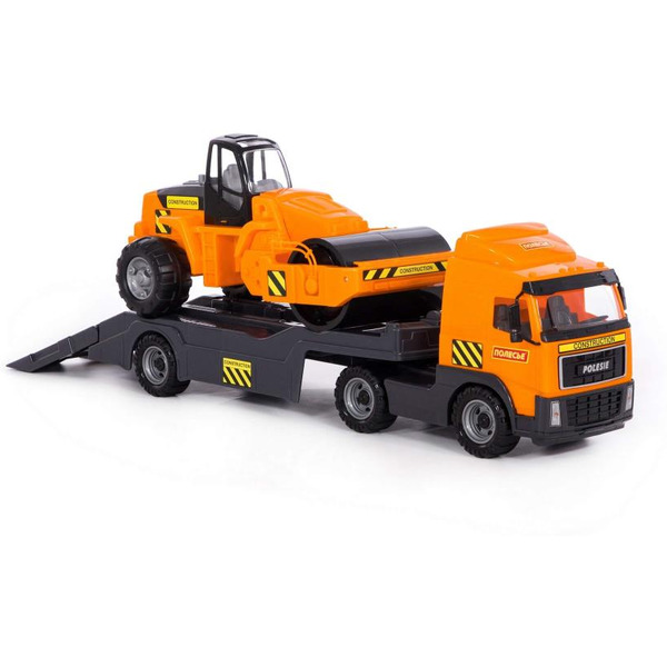 Автомобиль-трейлер + дорожный каток Полесье 58416