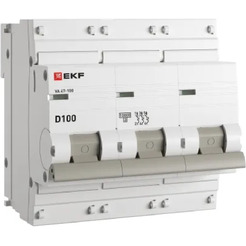 Выключатель автоматический EKF PROxima ВА 47-100 3P 100А (D) 10kA
