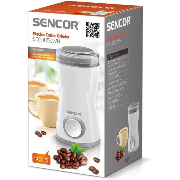 Кофемолка Sencor SCG 1050WH