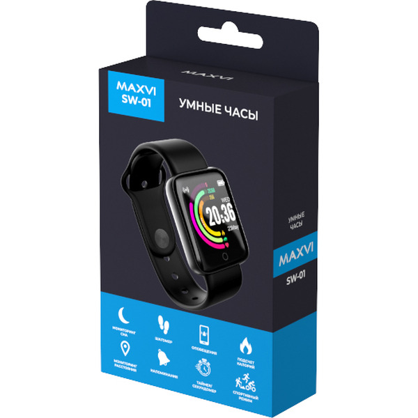 Умные часы Maxvi SW-01 (черный)