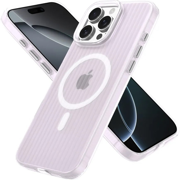 Задняя накладка CASE Translucent Strip Apple iPhone 16 Pro Max (белый)