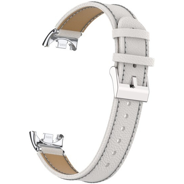 Ремешок Bingo Leather Litchi для XIAOMI Mi Band 8 Белый