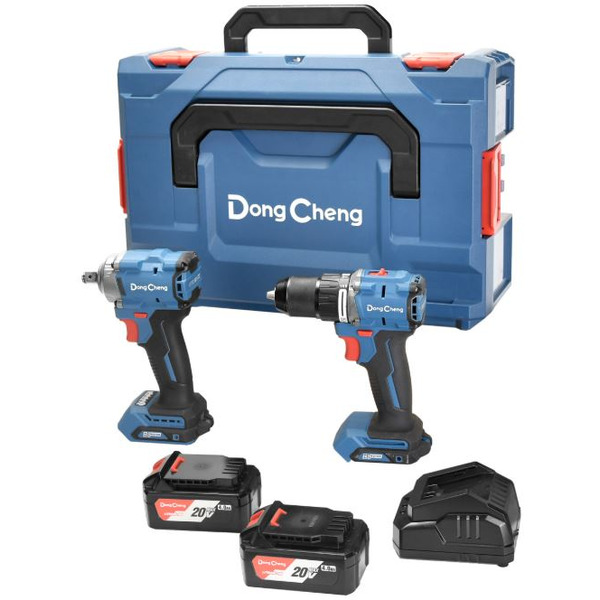Набор электроинструментов DongCheng DCKIT28 (шуруповерт DCJZ2060i + гайковерт DCPB358 Type EM)