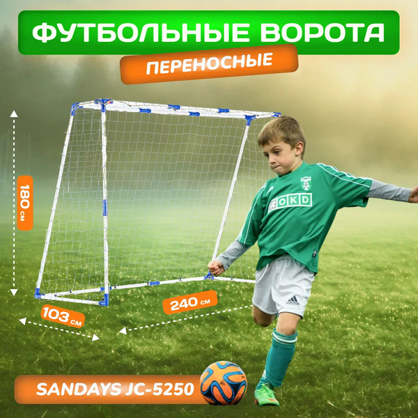 Футбольные ворота Sundays JC-5250 (240x180x103см)